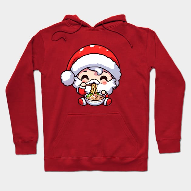 Christmas Santa Claus Ramen Chibi Kawaii Hoodie by E